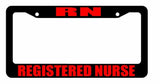 JDM RN Registered Nurse Race Drift Low Turbo Black License Plate Frame USA2 Red - OwnTheAvenue