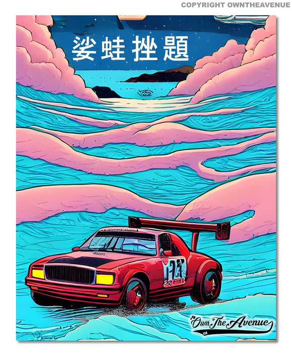 Vintage Jk Retro JDM Drifting Old School Comic Book Style Art Vinyl Sticker Decal