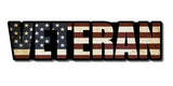 Veteran Military USA American Tattered Flag Car Truck Vinyl Sticker Decal 9.5"