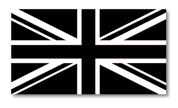 Black Jack Flag Union Jack UK Britain British Subdue Subdued Vinyl Sticker Decal - Choose Size