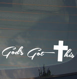 x2 / Two Christian Vinyl Car Sticker Decal Cross Prayer Jesus Religious 7.5" - OwnTheAvenue