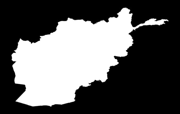 Afghanistan Country Outline Car Truck Window Bumper Laptop Vinyl Sticker Decal - OwnTheAvenue