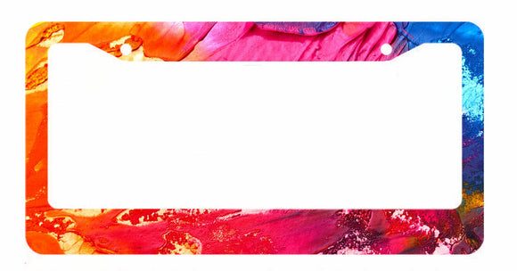 Paint Splatter Abstract Art License Plate Frame DIY - OwnTheAvenue