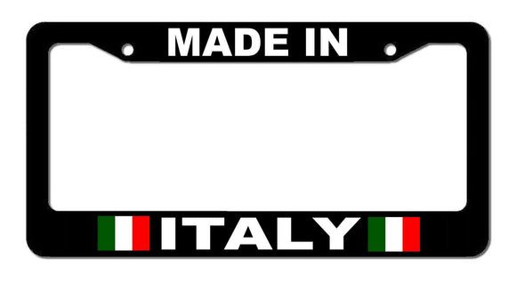 Made In Italy Italian Euro Racing Drifting Funny Car Truck License Plate Frame