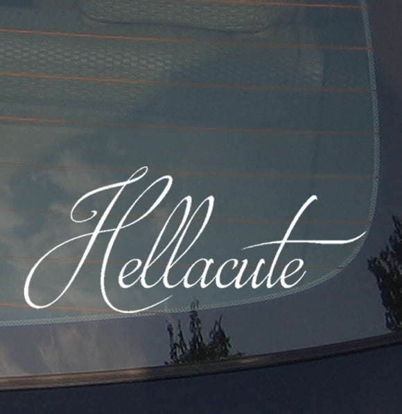 Hellacute Cute Girlie Girl Lady JDM Vinyl Decal Sticker Low 8