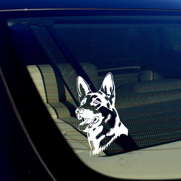 German Shepherd Dog Decal WHITE 5