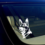 German Shepherd Dog Decal WHITE 5"x3" K9 Dog Vinyl Window Sticker Mod3323 - OwnTheAvenue