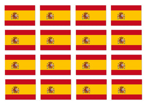 x12 Spain Spaniard Country Flag Car Truck Window Bumper Laptop Sticker Decal 2"