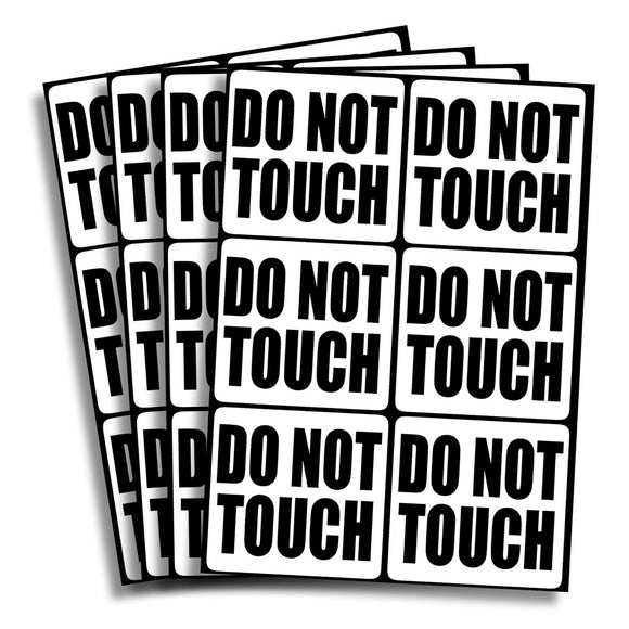 Do Not Touch Warning Stickers 25-1000 Pack Label Decal Gag Joke Funny Jk