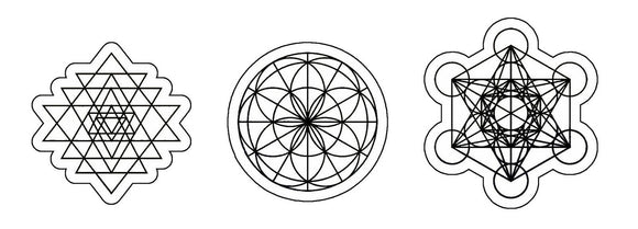 Sacred Geometry Math Kabbalah Car Window Sticker Decal Pack Lot of 3 FCV - OwnTheAvenue