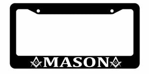 Mason Masonic Freemason Freemasonry Black License Plate Frame - OwnTheAvenue