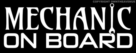 Mechanic on Board Funny Joke Car Truck Window Bumper Vinyl Decal Sticker 7