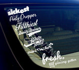 JDM Lot Pack of 8 Stickers Decals (8PKA) #132565y5 - OwnTheAvenue