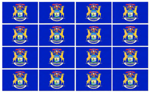 x12 Michigan MI Flag Car Truck Window Bumper Cup Laptop Cooler Decal Sticker 2" - OwnTheAvenue