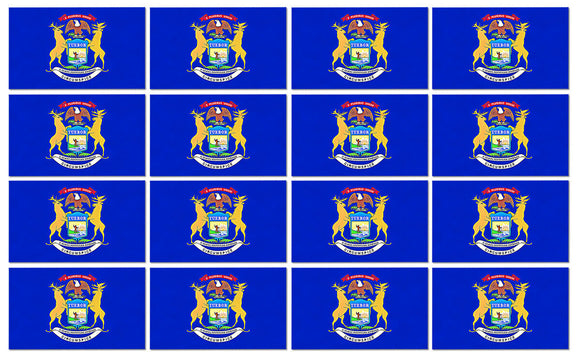 x12 Michigan MI Flag Car Truck Window Bumper Cup Laptop Cooler Decal Sticker 2