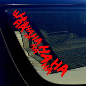 2x Joker Hahaha Serious Super Bad Evil Body NonRef Car Sticker Decal 16" Red - OwnTheAvenue