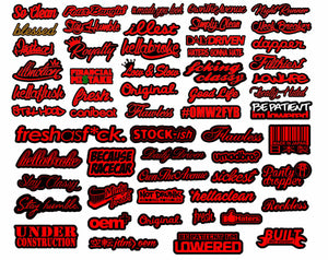 50+ JDM Sticker Decal Pack Lot Drag Funny Racing Drifting #SCSH - OwnTheAvenue