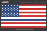 Blue Support Police USA American Thin Colored Flag Car Decal Sticker ModelHJ90553 - OwnTheAvenue