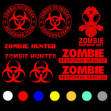 Zombie Response Team Vehicle Decal Sticker Kit Pack Lot of 10 Choose color (zP) - OwnTheAvenue