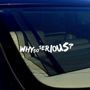 Joker Why So Serious Super Bad Evil Body Window Car White Sticker Decal 7.5" - OwnTheAvenue