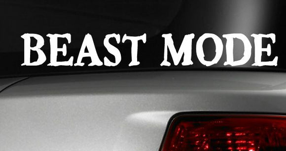 x2 / Two Pack Beast Mode Funny Car Vinyl Decal Sticker JDM Gym Dope #24 - OwnTheAvenue