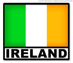 Ireland Irish Flag Label Tag Car Truck Bumper Laptop Cup Vinyl Sticker Decal 3"