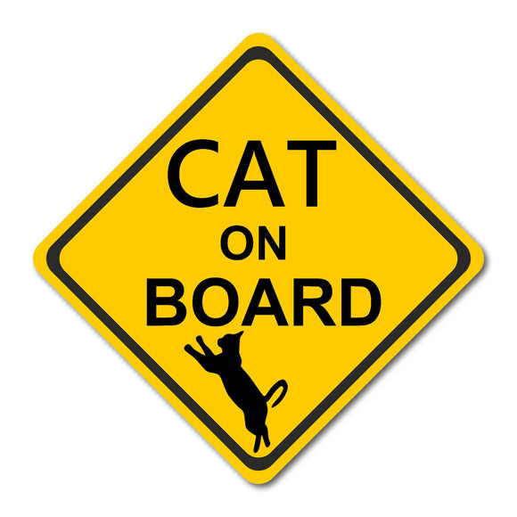 Cat on Board Funny Pet Cute Kitty Sign Vinyl Car Truck Bumper Decal Sticker 4