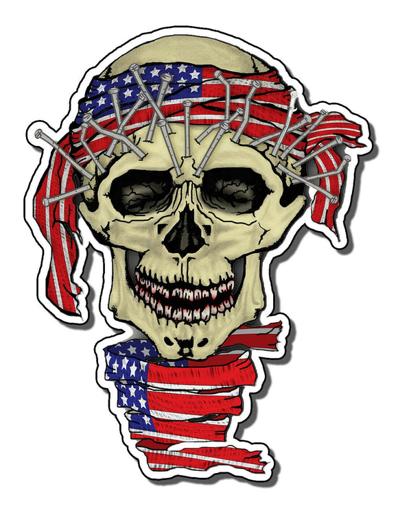 Rat Rod Hot Rod Sticker Skull Distressed Flag Motorcycle Vintage Racing Tools 5