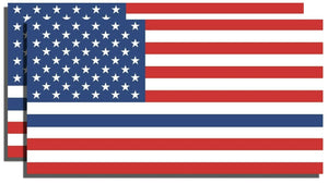 Blue Support Police USA American Thin Colored Flag Car Decal Sticker ModelHJ90 MOdel-33848 - OwnTheAvenue