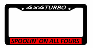 4x4 Turbo Spoolin Truck Lifted Rally AWD 4WD Racing JDM Car License Plate Frame - OwnTheAvenue