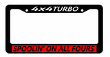 4x4 Turbo Spoolin Truck Lifted Rally AWD 4WD Racing JDM Car License Plate Frame