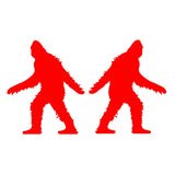 Bigfoot Yeti Sasquatch Vinyl Decal Sticker Pack of 2 L R 4" #MD4F - OwnTheAvenue