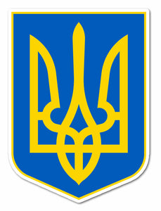 Ukrainian Coat of Arms  Ukraine flag UKR UA Vinyl Decal Sticker 4" - OwnTheAvenue
