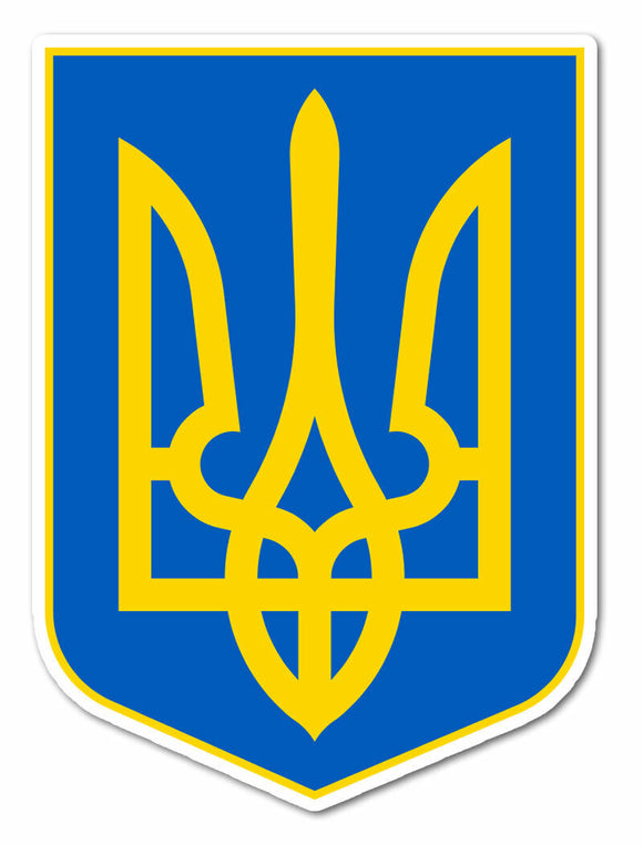 Ukrainian Coat of Arms  Ukraine flag UKR UA Vinyl Decal Sticker 4