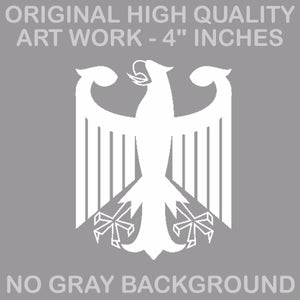 German Flag Coat of Arms Eagle Germany Vinyl Decal Sticker 4" Inches Long Cut - OwnTheAvenue