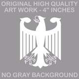 German Flag Coat of Arms Eagle Germany Vinyl Decal Sticker 4" Inches Long Cut - OwnTheAvenue