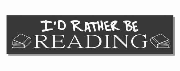 I'd Rather Be Reading Book Worm Book Nerd Funny Teacher School Decal Sticker 7