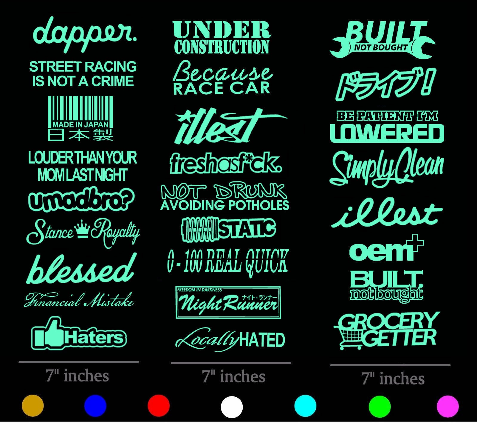JDM 31 Car Sticker Decal Mega Pack Lot Low Funny Boost Drift Race
