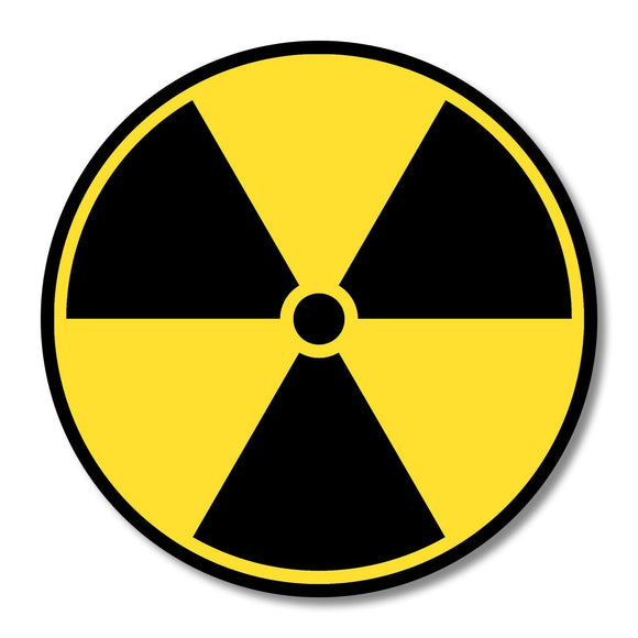 Nuke Radioactive Nuclear Radiation Warning Symbol Logo Vinyl Decal Sticker