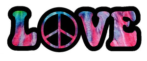 Love Peace Sign Groovy 80s Style Vintage Vinyl Sticker Decal Car Truck Bumper 5"