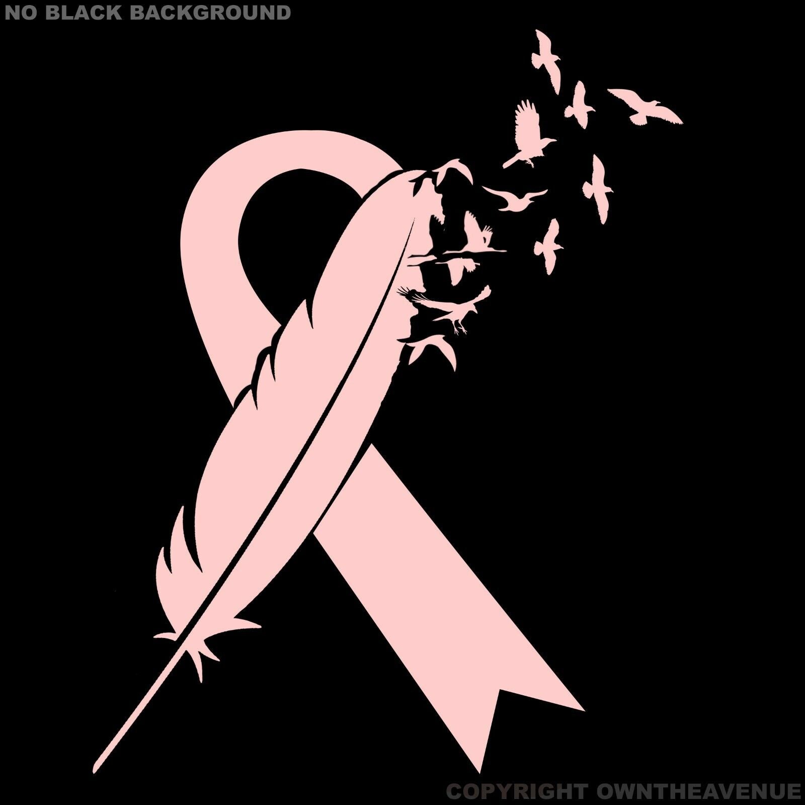 Breast Cancer Awareness Hope Ribbon Vinyl Decal Sticker – Pink – For Car Truck Window – Totally Twisted Designs - View #2