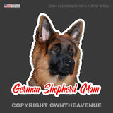 German Shepherd Mom Sticker Decal Car Window Bumper I Love My Dog 4.5" #FCRL