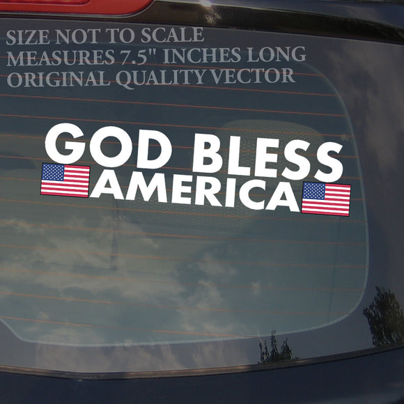 God Bless America USA Pride Patriot Country Pro Decal Sticker 7.5