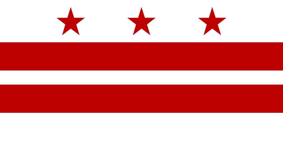 District of Columbia DC Flag Vinyl Sticker Choose Size - OwnTheAvenue
