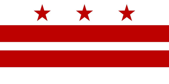District of Columbia DC Flag Vinyl Sticker Choose Size