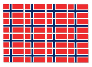 x12 Norway Norwegian Country Flag Car Truck Window Bumper Sticker Decal 1.5"