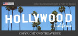 Hollywood Sign Sticker Decal Bumper Car Window Truck Los Angeles Palm Trees 6"