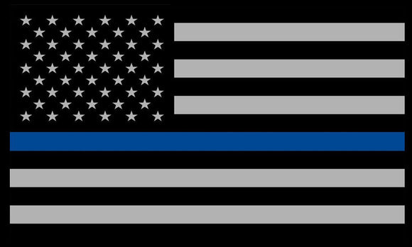 Police Officer Thin Blue Line American Flag Decal Sticker 5