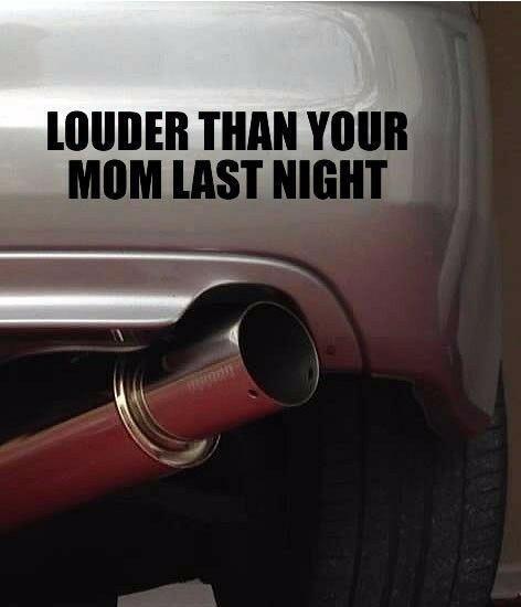 Louder Than Your Mom Funny JDM Low Turbo Drift Race Black Decal Sticker 7