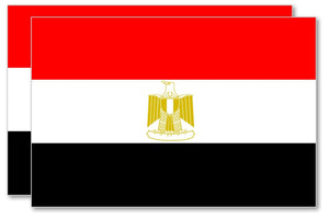 x2 Egypt Egyptian Country Flag Car Truck Window Bumper Laptop Sticker Decal 4" - OwnTheAvenue